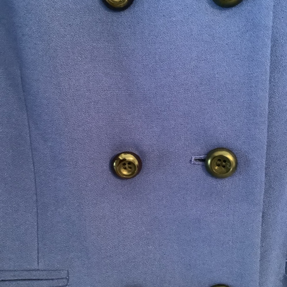 Kasper A.S.L Petite Lined  Blazer Royal Blue Size 12P - Picture 4 of 6